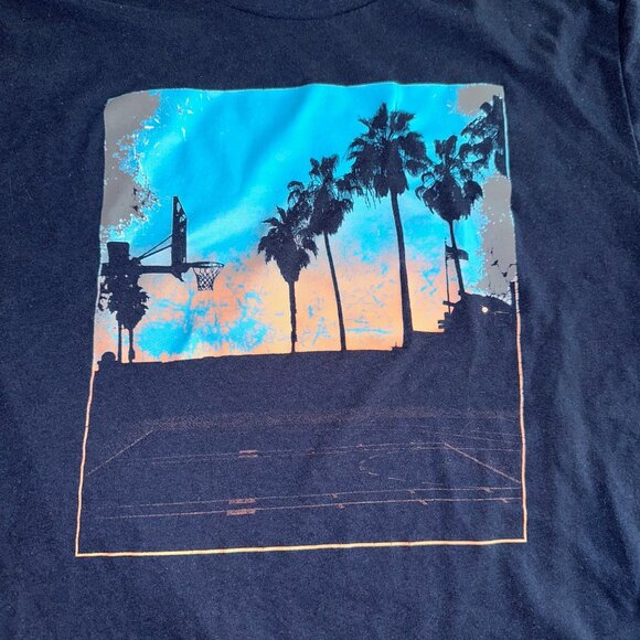 Old Navy Blue Short Sleeve Graphic Tee T-shirt Mens Large - Picture 3 of 9